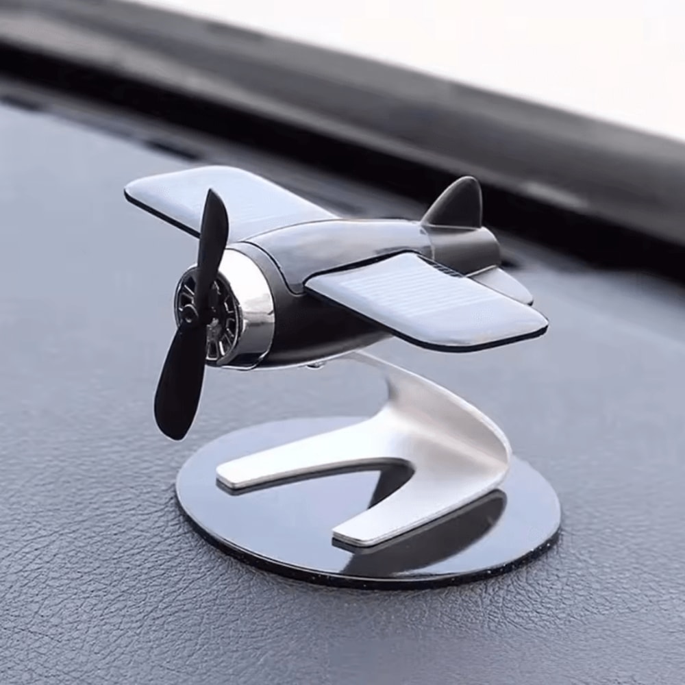 Unique Solar Airplane Car Decoration Creative Car Dashboard Ornament And Desktop Gift For Men Wome 8