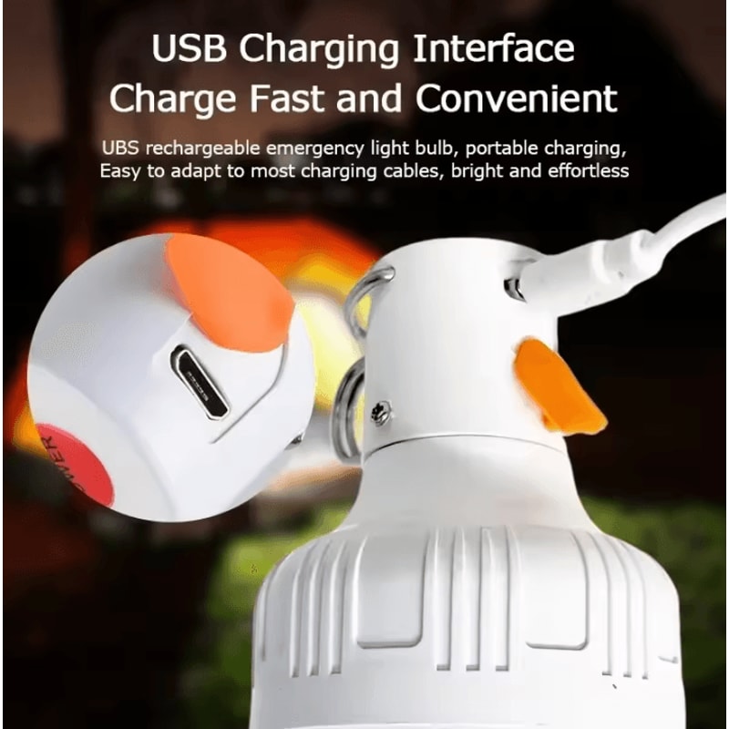 Multifunctional Rechargeable LED Camping Light Portable USB Charging Lantern With Hook Dimmable Ou 3