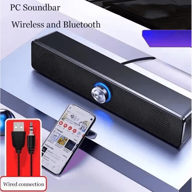 4D Surround Sound Bluetooth Soundbar With Subwoofer Powerful Wired Stereo Speaker For TV Computer 5