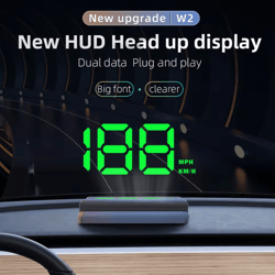 w2 universal car digital hud gps speedometer windshield projector portable auto electronics accessory