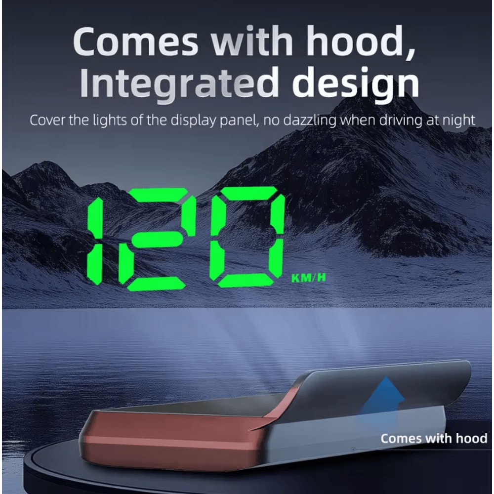 W2 Universal Car Digital HUD GPS Speedometer Windshield Projector Portable Auto Electronics Accesso 2