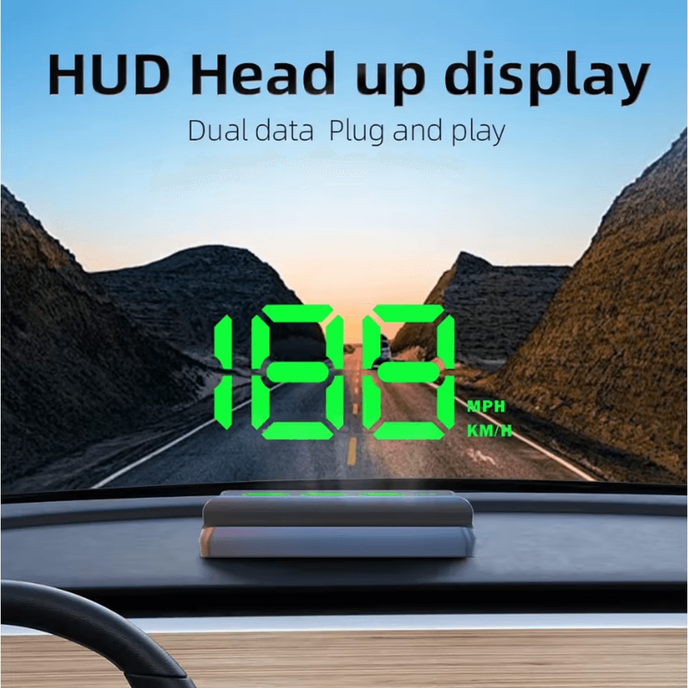 W2 Universal Car Digital HUD GPS Speedometer Windshield Projector Portable Auto Electronics Accesso 6