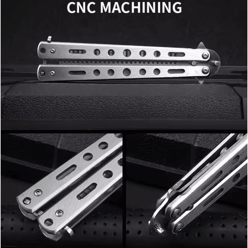 Foldable Stainless Steel Comb Butterfly Knife Style Grooming Tool For Beard And Moustache 2