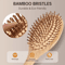 Marseilis Natural Bamboo Paddle Comb With Air Cushion For Scalp Massage AntiStatic Tangle Free Comb 1
