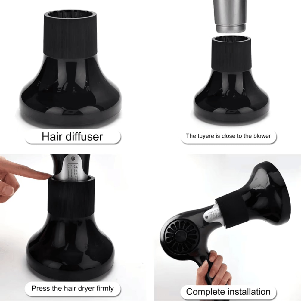 Marseilis Universal Hair Dryer Diffuser Attachment For Curly And Wavy Hair Fits 157 To 236 Inch Dry 3