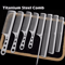 Marseilis Titanium Steel Comb Professional Salon Hairdressing AntiStatic Ultra Thin Hair Brush For 0