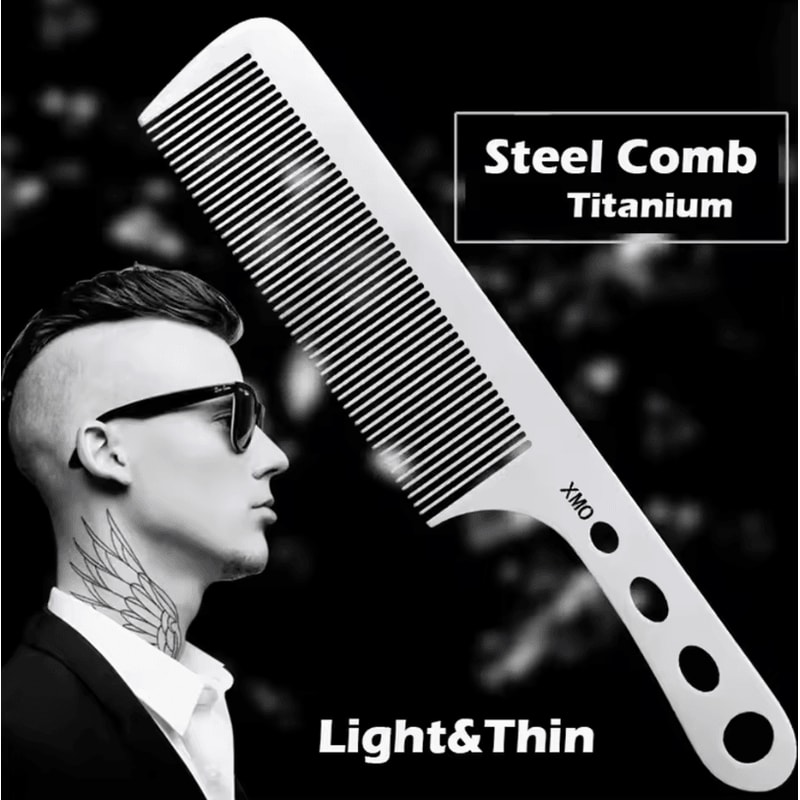 Marseilis Titanium Steel Comb Professional Salon Hairdressing AntiStatic Ultra Thin Hair Brush For 1