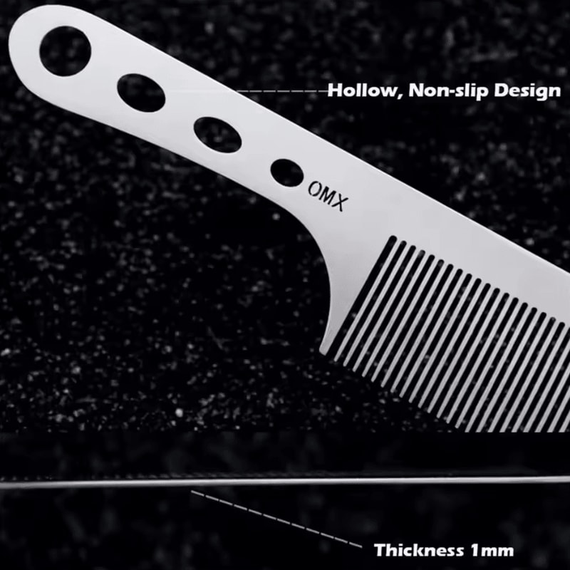 Marseilis Titanium Steel Comb Professional Salon Hairdressing AntiStatic Ultra Thin Hair Brush For 2