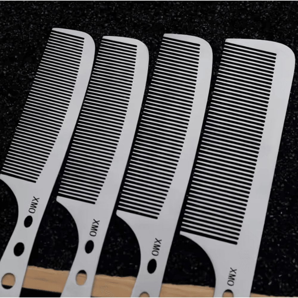 Marseilis Titanium Steel Comb Professional Salon Hairdressing AntiStatic Ultra Thin Hair Brush For 3