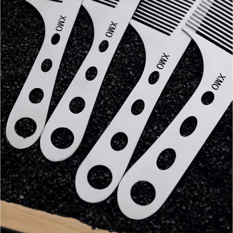 Marseilis Titanium Steel Comb Professional Salon Hairdressing AntiStatic Ultra Thin Hair Brush For 4