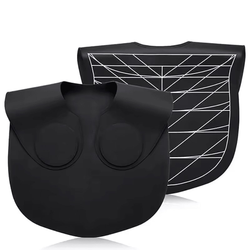 Black Hair Coloring Cape Barber Salon Waterproof Hairdressing Silicone Cloak Professional Hair Cutt 0