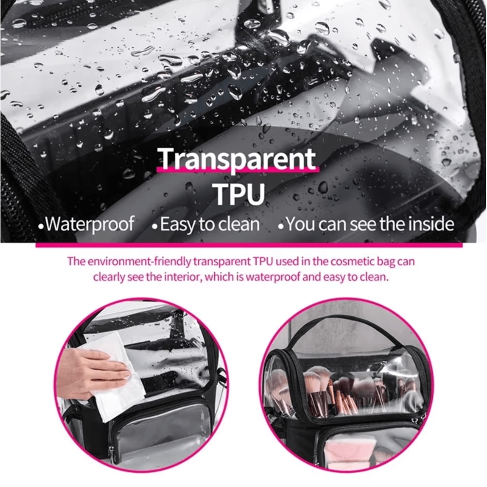 Professional Makeup Case Large Capacity Cosmetics Organizer Storage Box Suitcase For Women 3