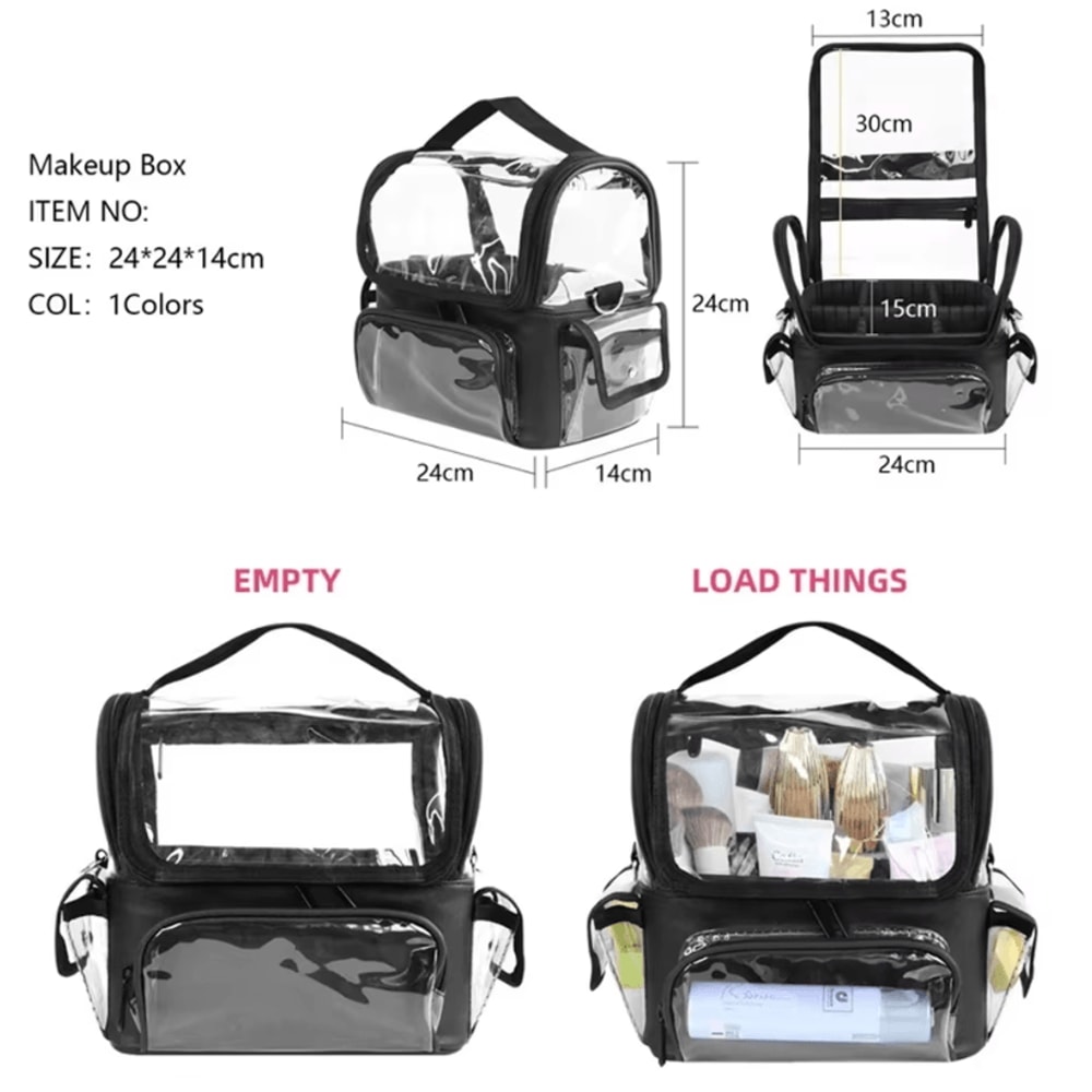 Professional Makeup Case Large Capacity Cosmetics Organizer Storage Box Suitcase For Women 5