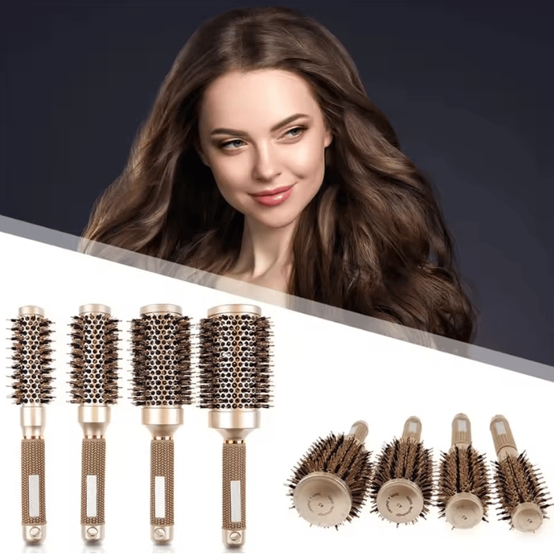 Pro Salon Hairdressing Comb And Cylindrical Curling Hairbrush Hairdresser Styling Tool Accessories 0