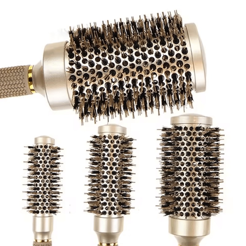 Pro Salon Hairdressing Comb And Cylindrical Curling Hairbrush Hairdresser Styling Tool Accessories 3