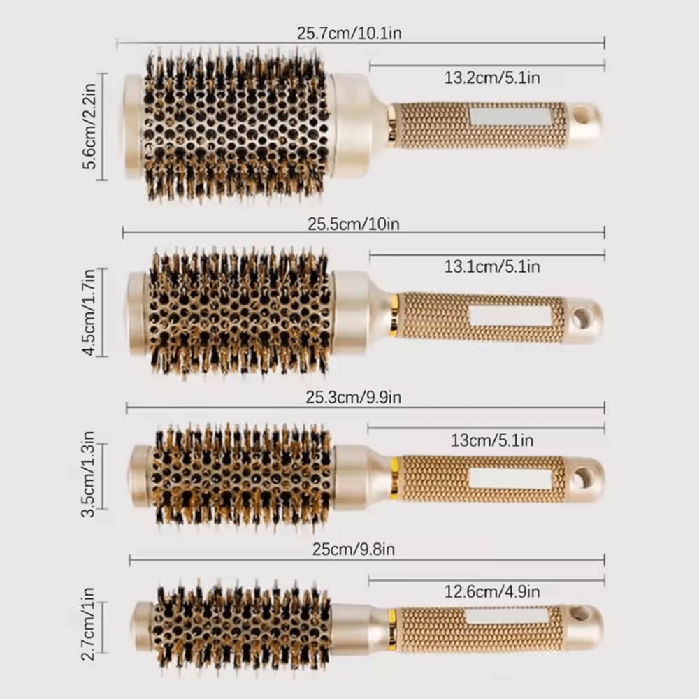Pro Salon Hairdressing Comb And Cylindrical Curling Hairbrush Hairdresser Styling Tool Accessories 4