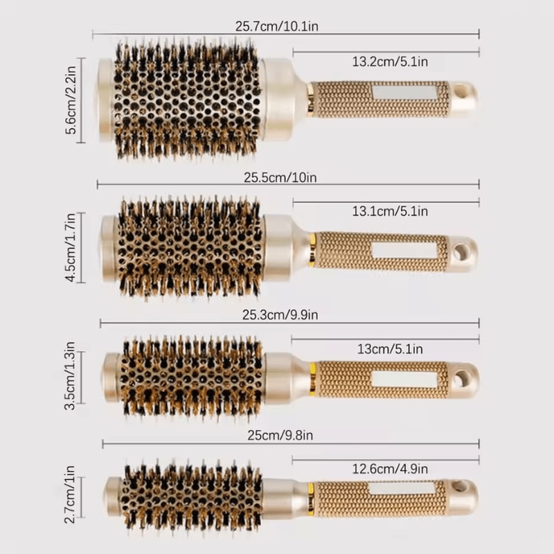 Pro Salon Hairdressing Comb And Cylindrical Curling Hairbrush Hairdresser Styling Tool Accessories 4