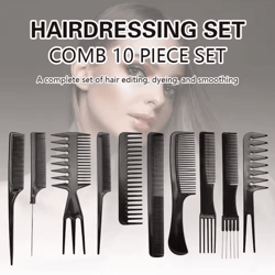 10pcs professional comb set multifunctional anti-static hair care and hairdressing styling salon tool accessories