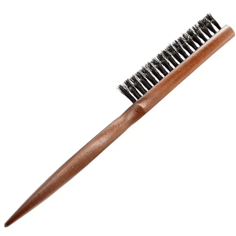 Natural Boar Bristle Hair Brush With AntiStatic Wood Handle Comb For Scalp Massage And Hair Styling 1
