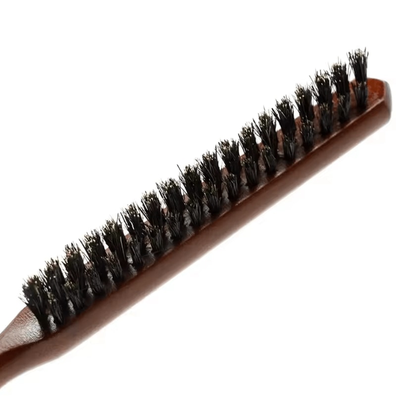 Natural Boar Bristle Hair Brush With AntiStatic Wood Handle Comb For Scalp Massage And Hair Styling 5