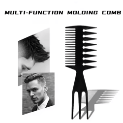 big teeth double side tooth comb and fish bone hair brush barber hair styling tool for cutting, coloring and dyeing