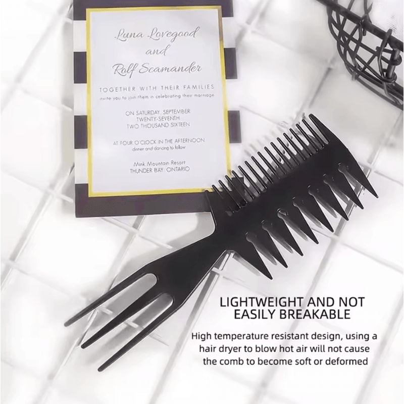 Big Teeth Double Side Tooth Comb And Fish Bone Hair Brush Barber Hair Styling Tool For Cutting Colo 1