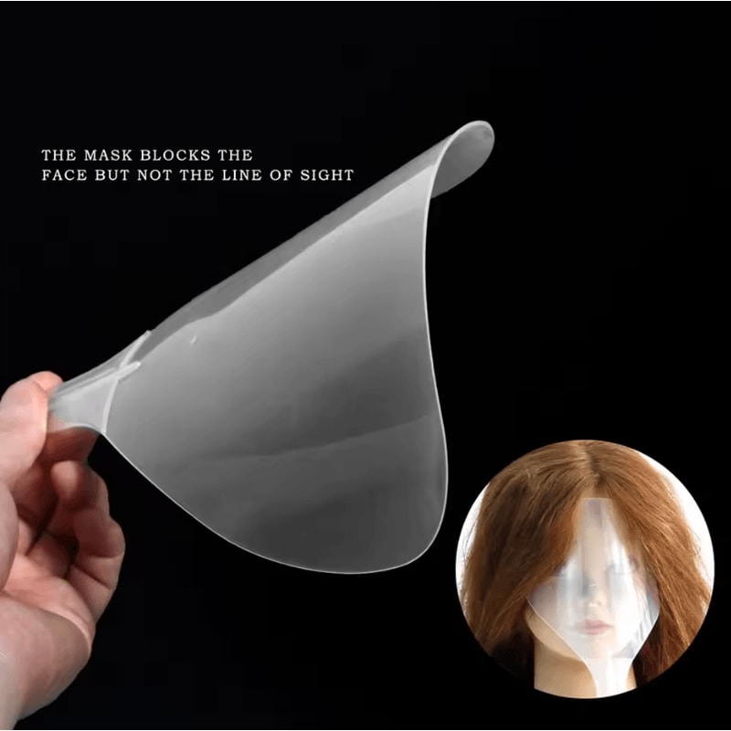 Barber Clear Plastic Face Shield Waterproof Hairspray And Salon Protective Pad For Face And Eyes 0