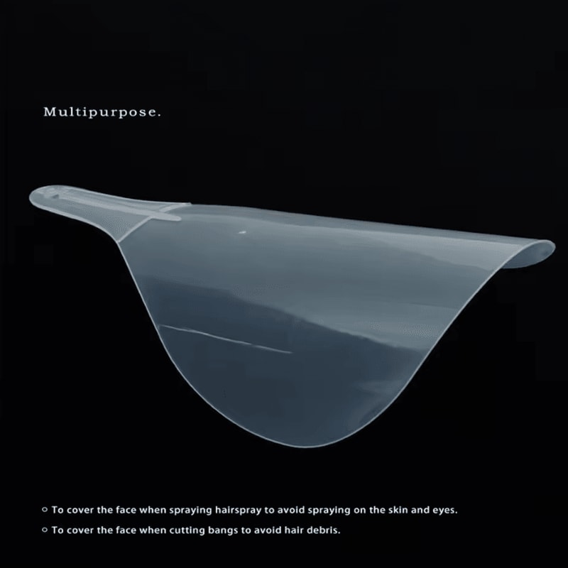 Barber Clear Plastic Face Shield Waterproof Hairspray And Salon Protective Pad For Face And Eyes 4