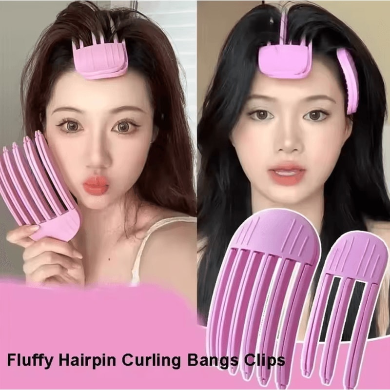 Fluffy Hair Clip Set For Men And Women Quick Fluffy Hair Clip With Bangs Hair Styling Roll Salon To 2