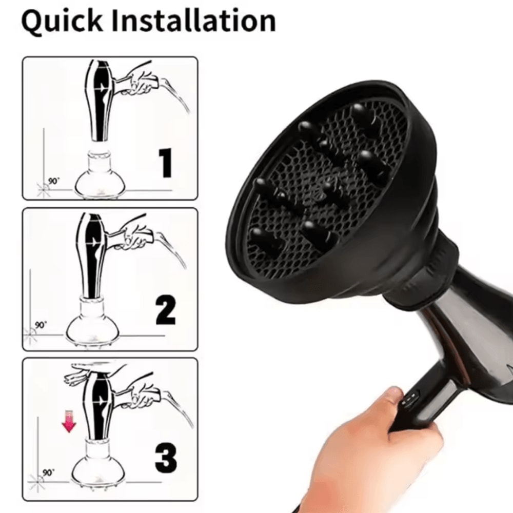 Silicone Hair Diffuser Cover Universal Hair Curl Diffuser Accessory For Hair Dryer Curly Drying Too 4