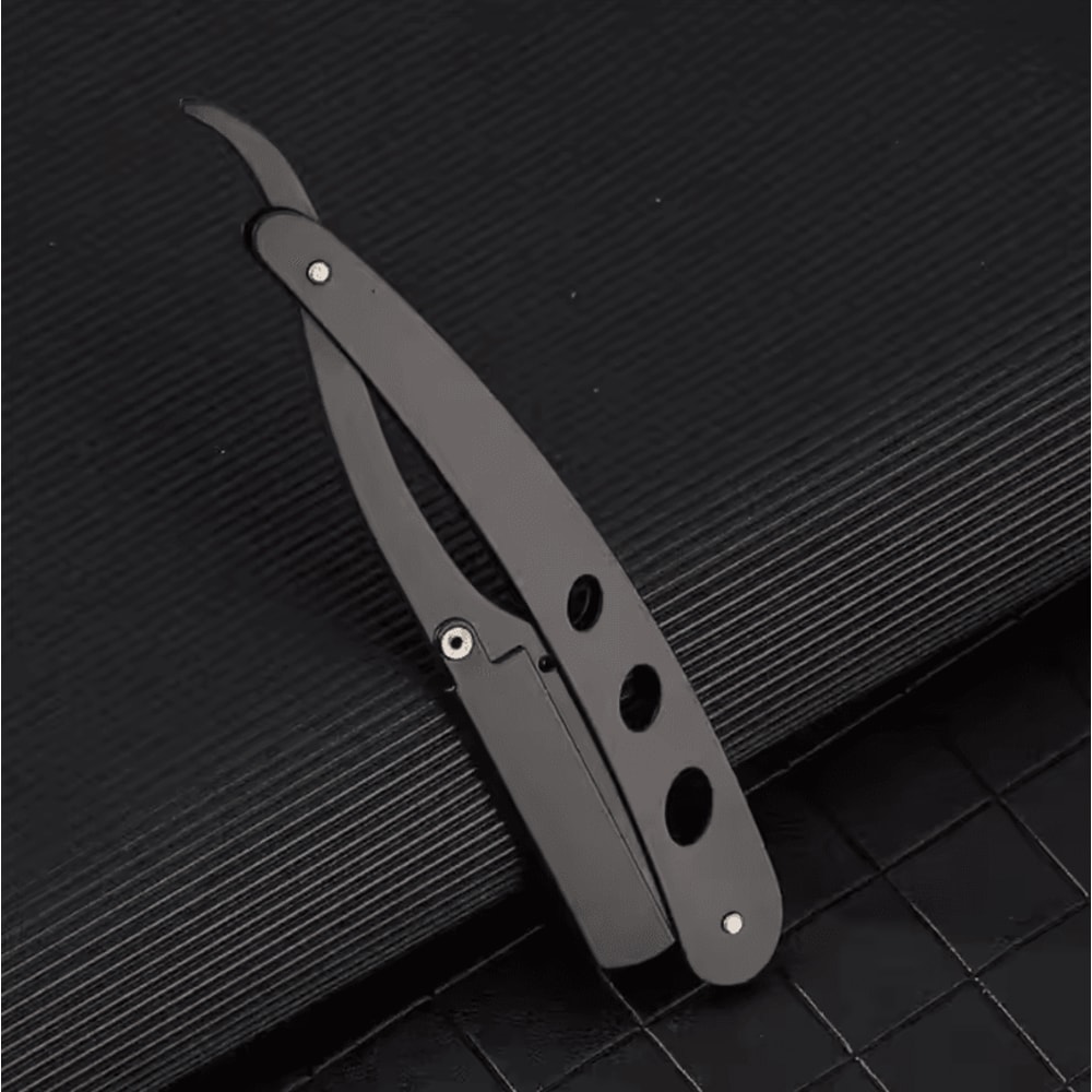 Barbershop AllSteel Razor Stainless Steel Trimmer Manual Knife With Razor Knife Holder For Hair And 0
