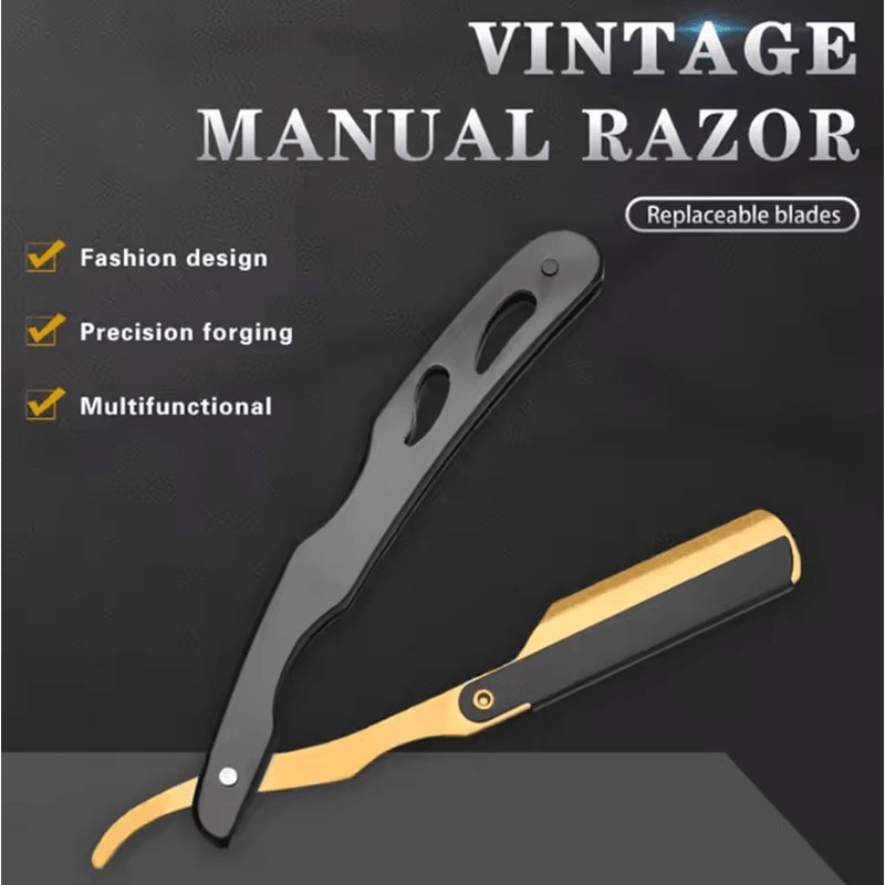 Marseilis Professional Shaving Knife Manual Shaver With Stainless Steel Straight Edge Razor And Sha 0