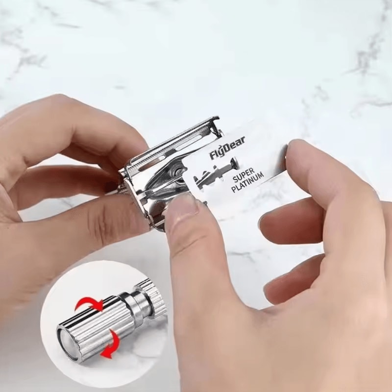 Men Stainless Steel Straight Razor Folding Shaving Knife With Blade Holder Barber Shaving Tool For 3