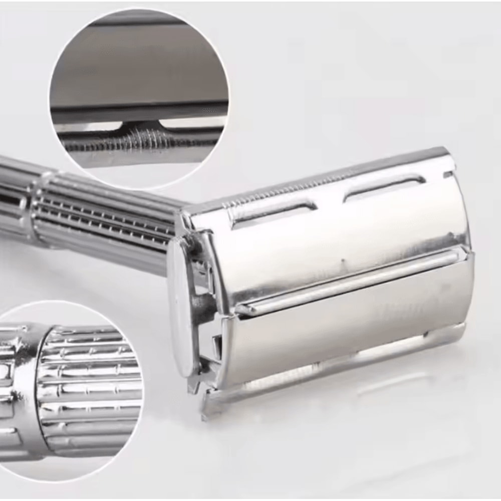 Men Stainless Steel Straight Razor Folding Shaving Knife With Blade Holder Barber Shaving Tool For 4