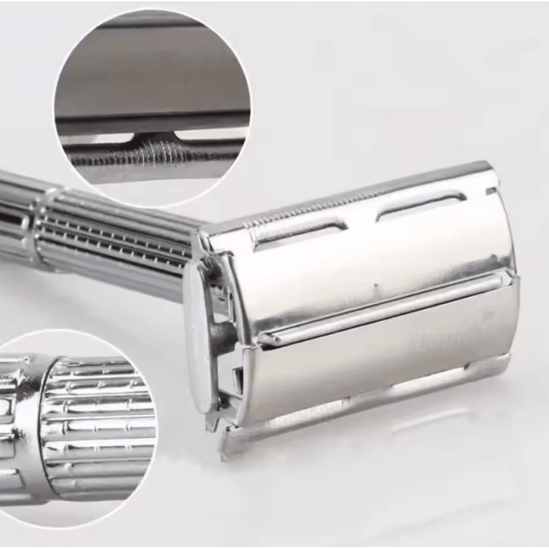 Men Stainless Steel Straight Razor Folding Shaving Knife With Blade Holder Barber Shaving Tool For 4