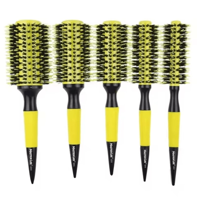 Professional Rolling Hair Brush With Nylon Bristle And Aluminum Barrel Round Comb Barbershop And H 2