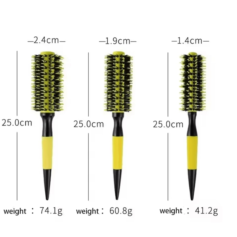 Professional Rolling Hair Brush With Nylon Bristle And Aluminum Barrel Round Comb Barbershop And H 4