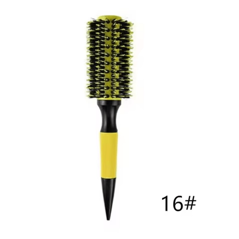 Professional Rolling Hair Brush With Nylon Bristle And Aluminum Barrel Round Comb Barbershop And H 9