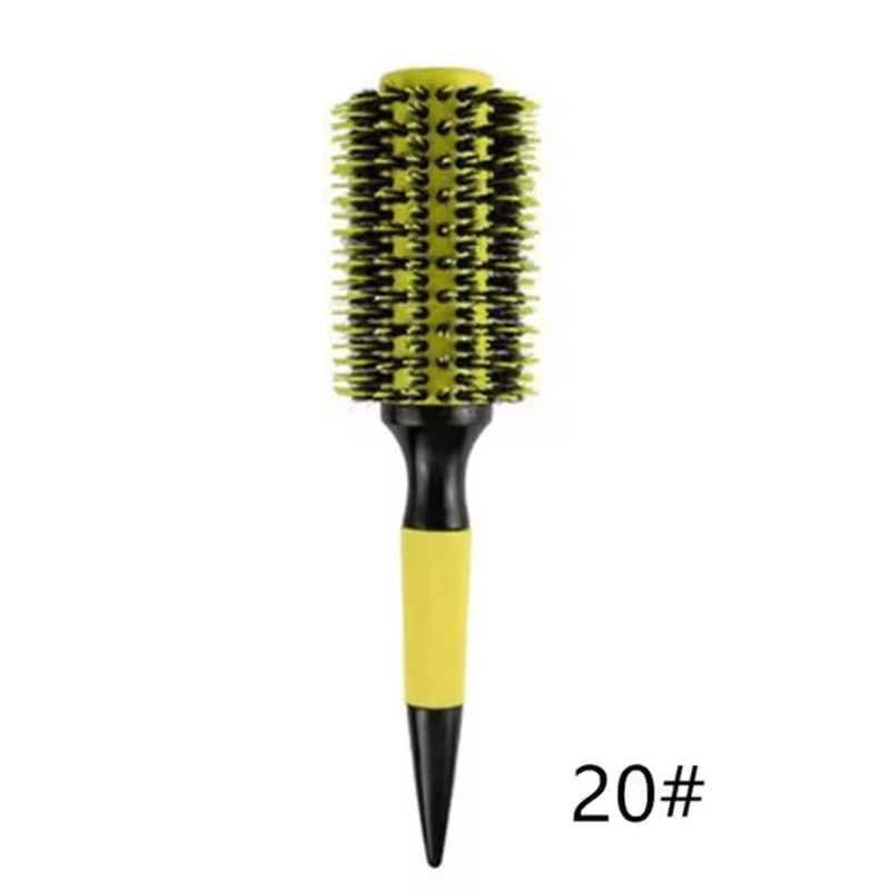 Professional Rolling Hair Brush With Nylon Bristle And Aluminum Barrel Round Comb Barbershop And H 11
