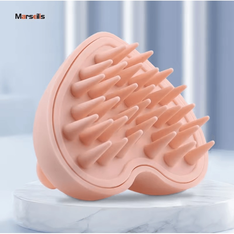 Soft Silicone Shampoo Brush 3D HeartShape Scalp Massager For Hair Washing And Styling Dual Use For 2