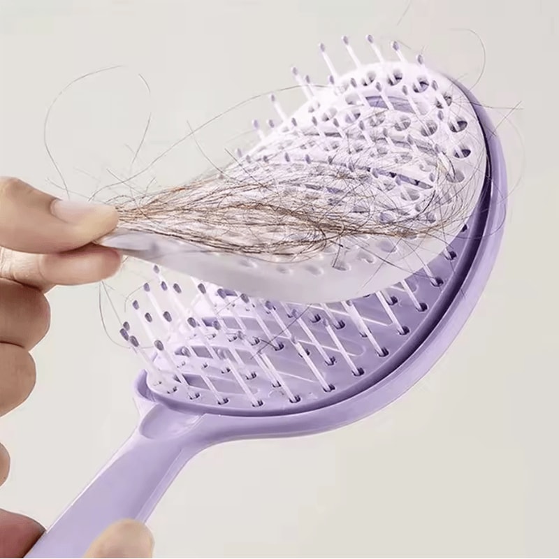 SelfCleaning Hairbrush Scalp Massager AntiFrizz Volumizing Brush Portable Hair Styling Tool For Sm 0