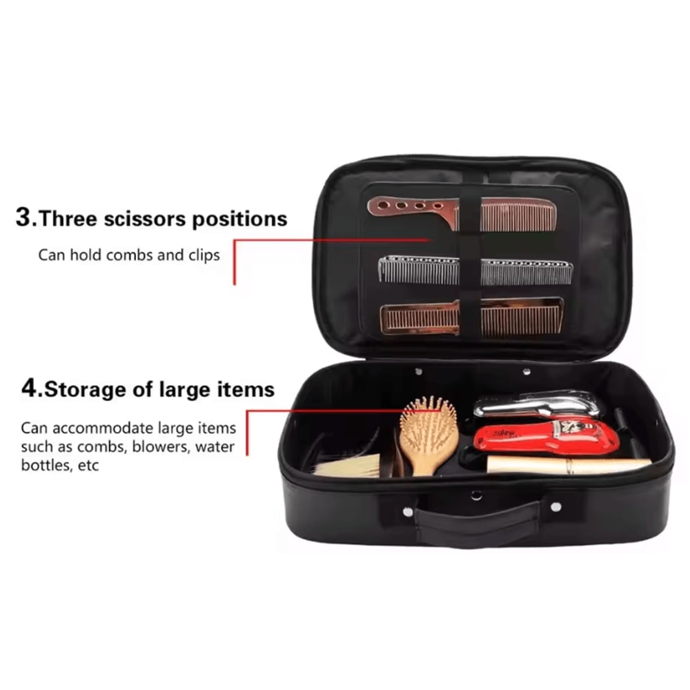 Salon Barber Tool Storage Bag Portable Beauty Carrying Case And Scissor Organizer For Hair And Make 4