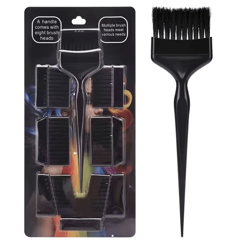 Professional Hair Dye Brush With 8 Replaceable Heads For Salon And Barber Color Application 4