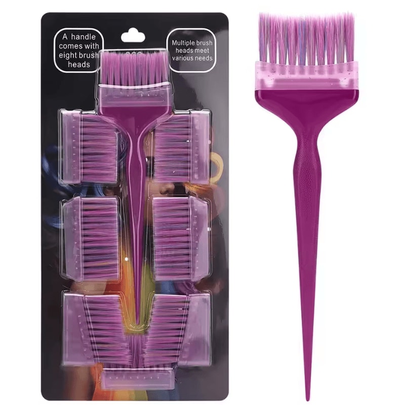 Professional Hair Dye Brush With 8 Replaceable Heads For Salon And Barber Color Application 5