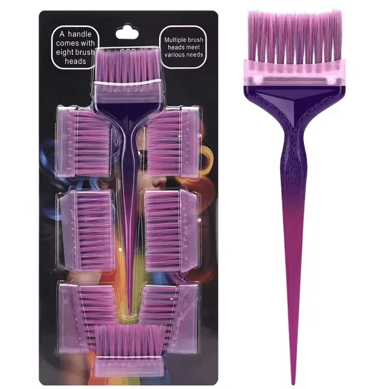 Professional Hair Dye Brush With 8 Replaceable Heads For Salon And Barber Color Application 6