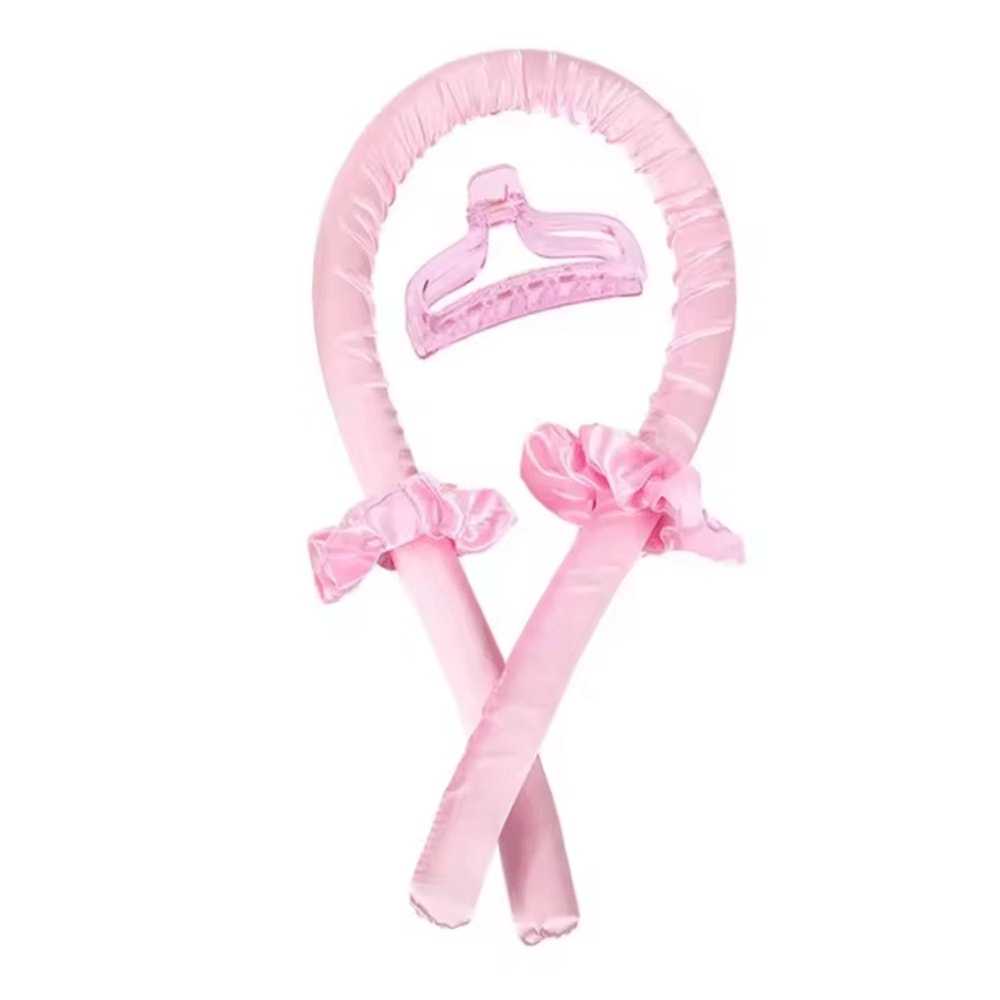 Heatless Hair Curling Headband With Silk Ribbon For Soft Overnight Curls 10
