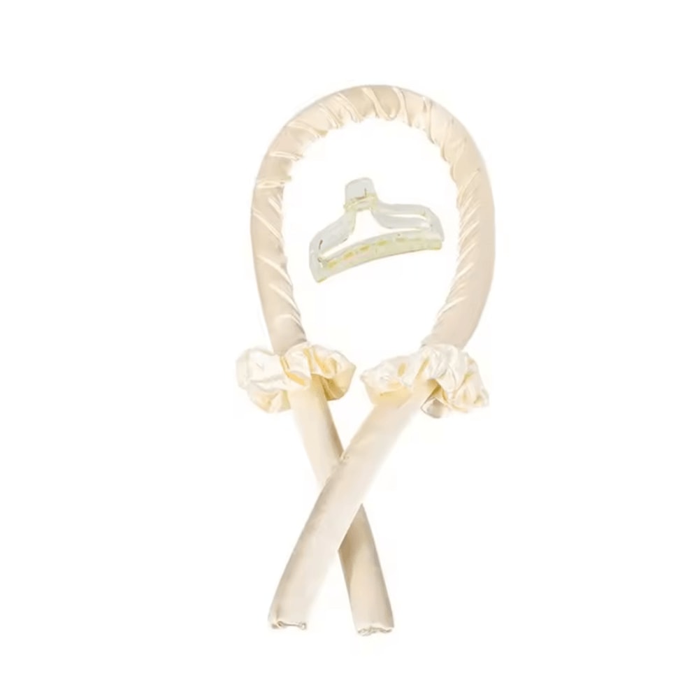 Heatless Hair Curling Headband With Silk Ribbon For Soft Overnight Curls 13