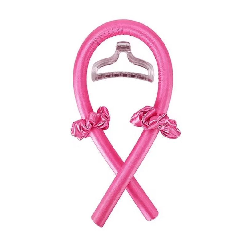 Heatless Hair Curling Headband With Silk Ribbon For Soft Overnight Curls 17