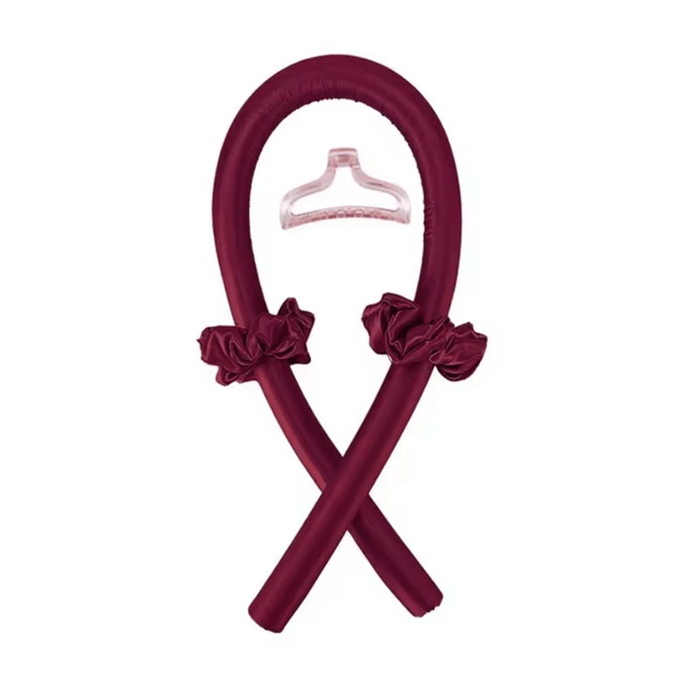 Heatless Hair Curling Headband With Silk Ribbon For Soft Overnight Curls 19