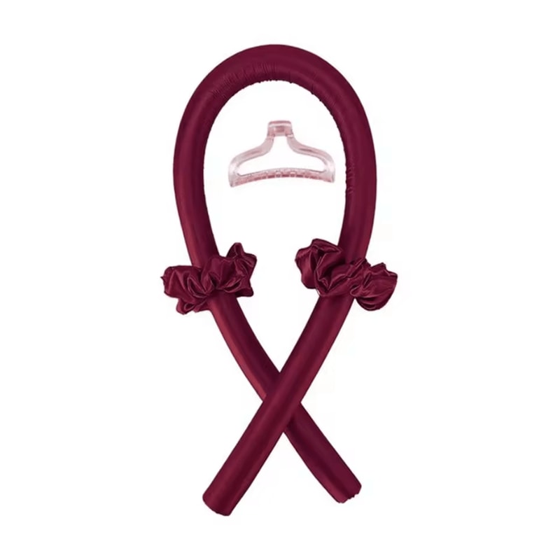 Heatless Hair Curling Headband With Silk Ribbon For Soft Overnight Curls 19